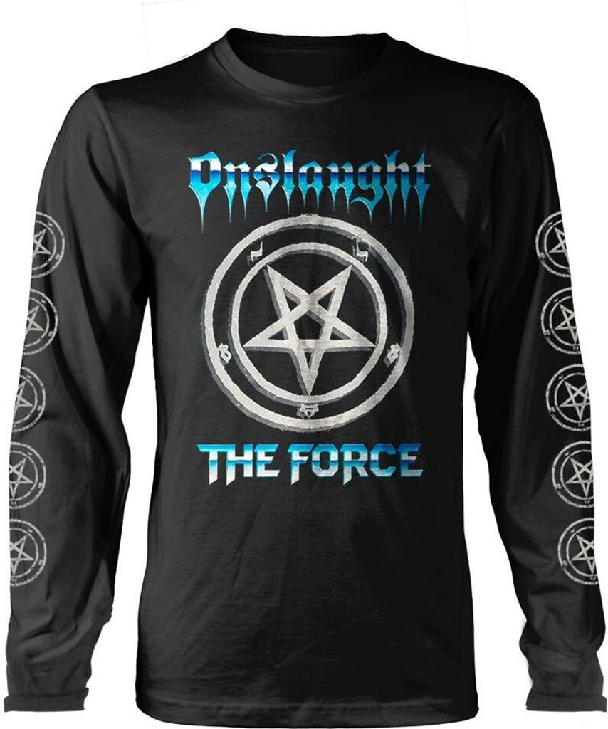 Onslaught - "The Force" T-Shirt für Herren/Damen Uni Langärmlig PH4161 (M) (Schwarz)
