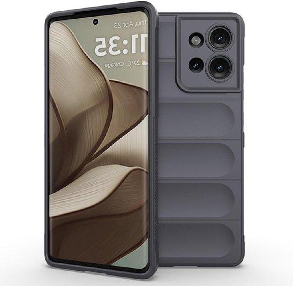 Sicherheitsfolie für Mobiltelefon, spritzwasser- und stoßfeste Bumperhülle, absturzgeerdetes Design, extrem dünn und haltbar, grau.