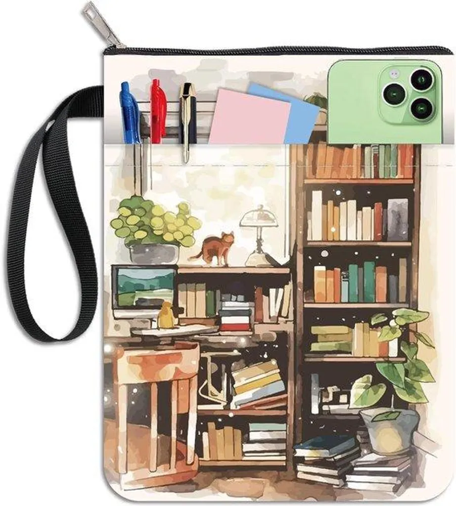 Housse de protection pour livres avec fente, étanche et lavable en tissu