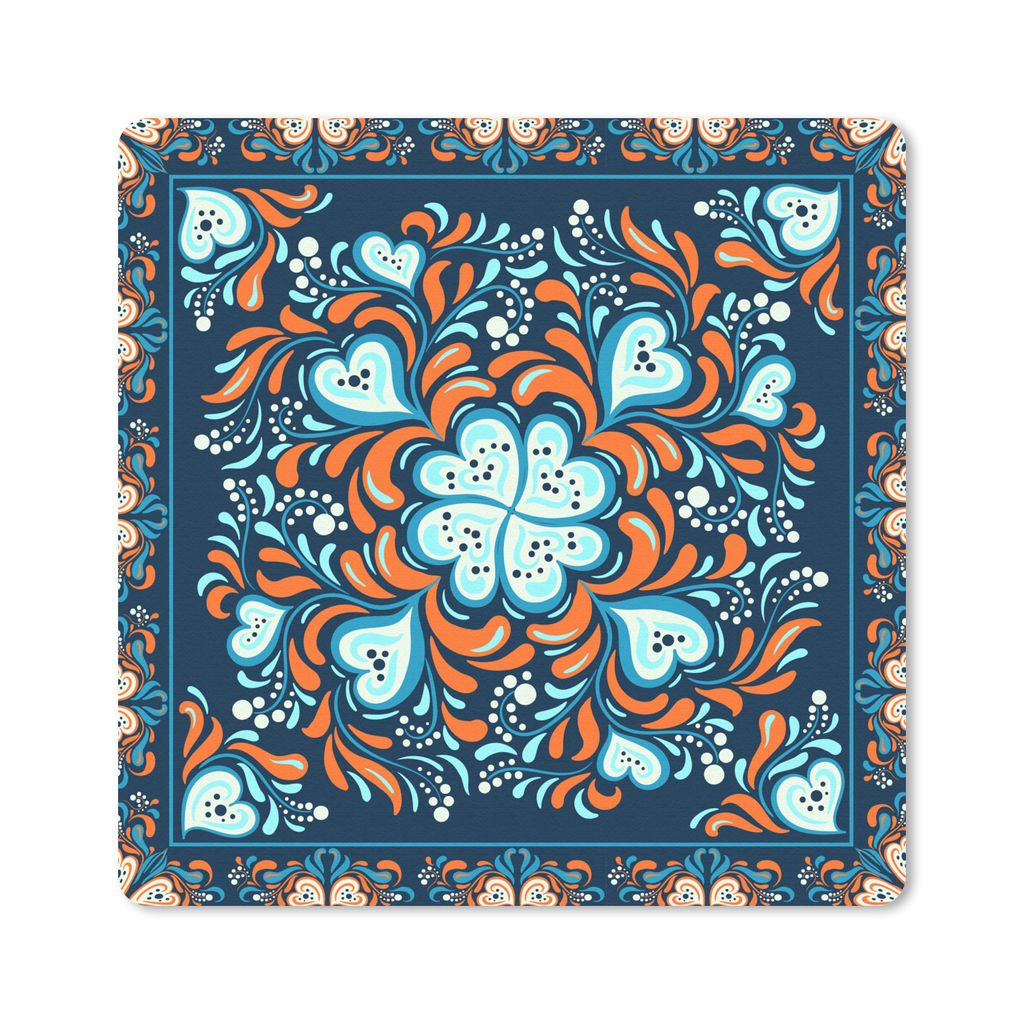 MuchoWow Mauspad Mousepad Vierblättriges Kleeblatt - Herz - Rahmen - Muster 20x20 cm - Mousepads - Maus Mat - Pad - Mausunterlage - Desk Mat - B...