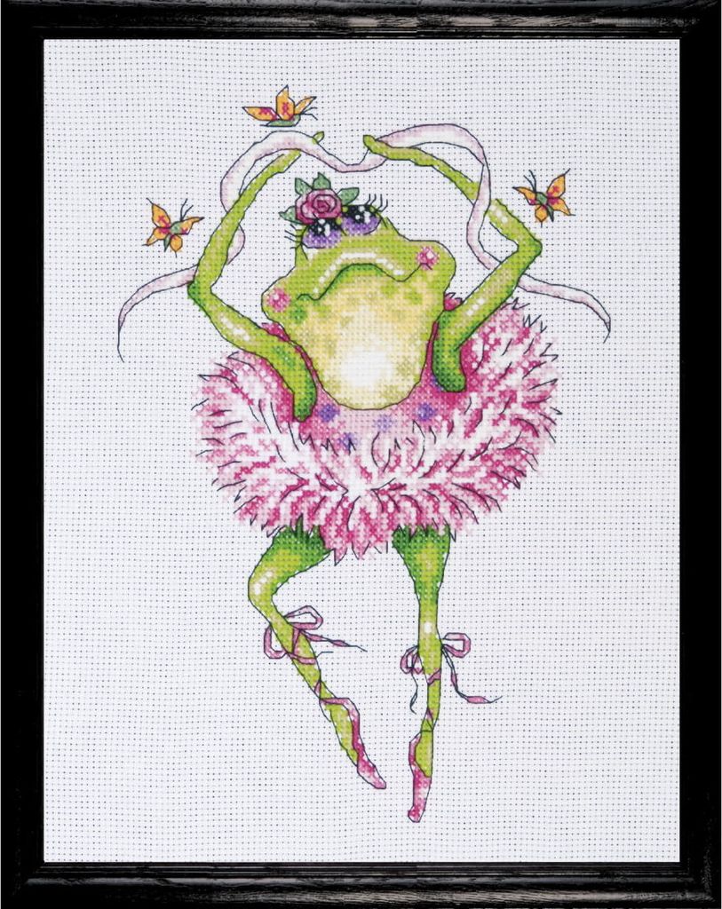 Design Works "Froschtänzer" Kreuzstich-Set, 18x25cm