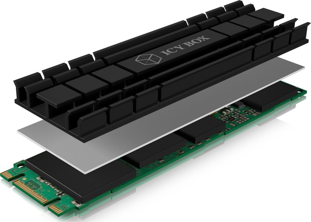 ICY BOX IB-M2HS-701, Kühlkörperset für M.2 2280 SSD, für Produktbild 