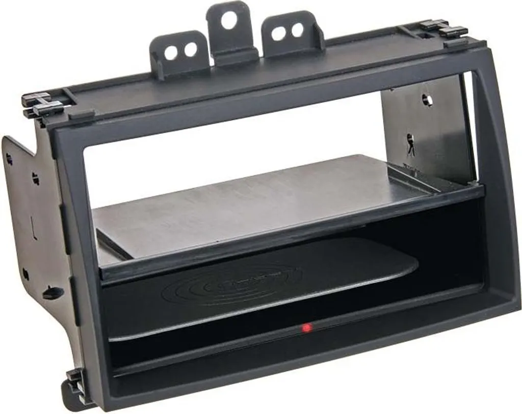 Façade 2-DIN Inbay soft touch noir pour Hyundai i20 avec charge sans fil