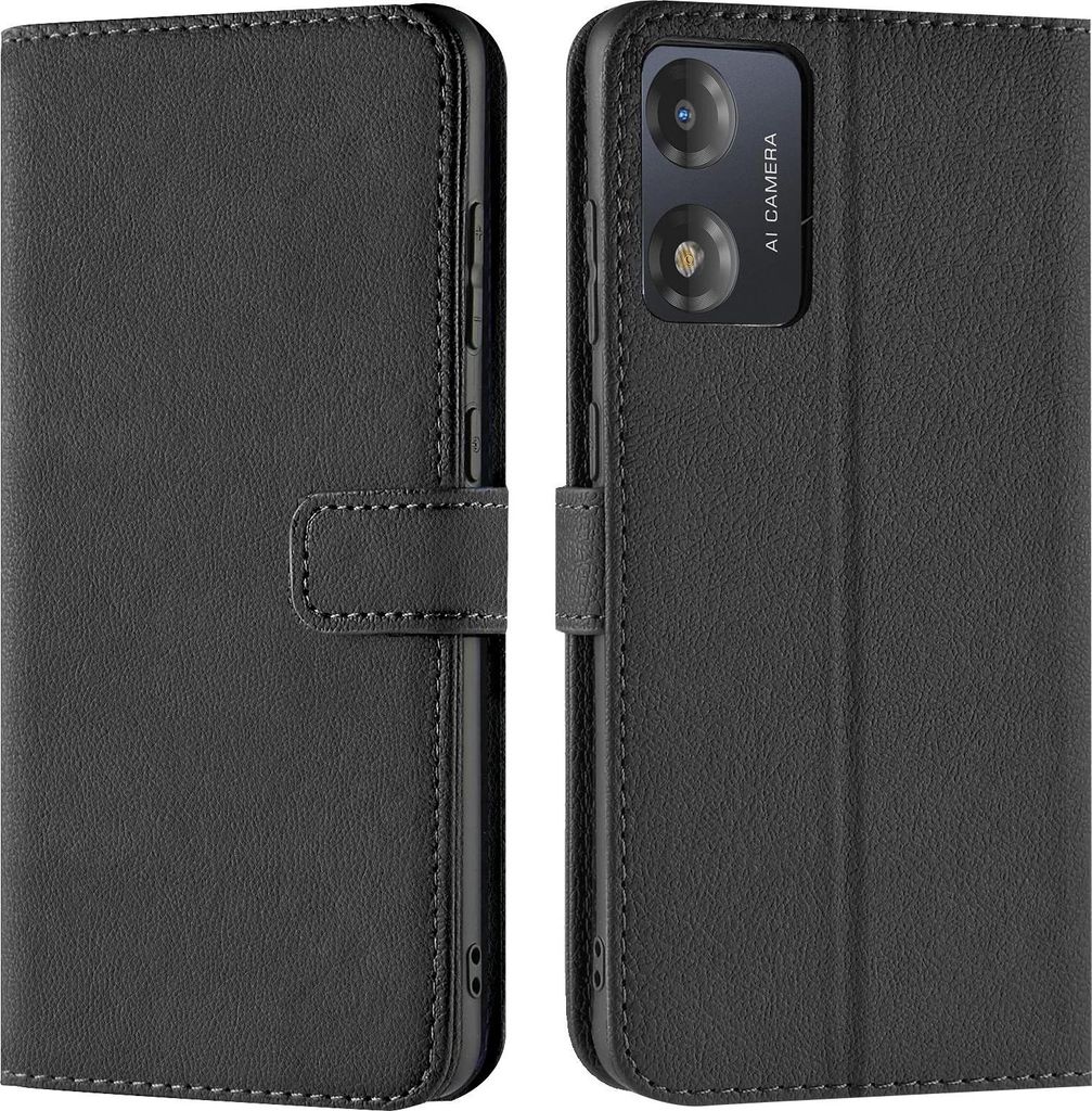 Book Case für Motorola Moto E13 Hülle Flip Cover Handy Tasche Schutz Hülle Etui