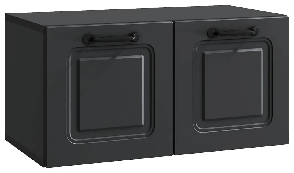 Meuble TV mural vidaXL pour petit salon - Support TV noir gain de place