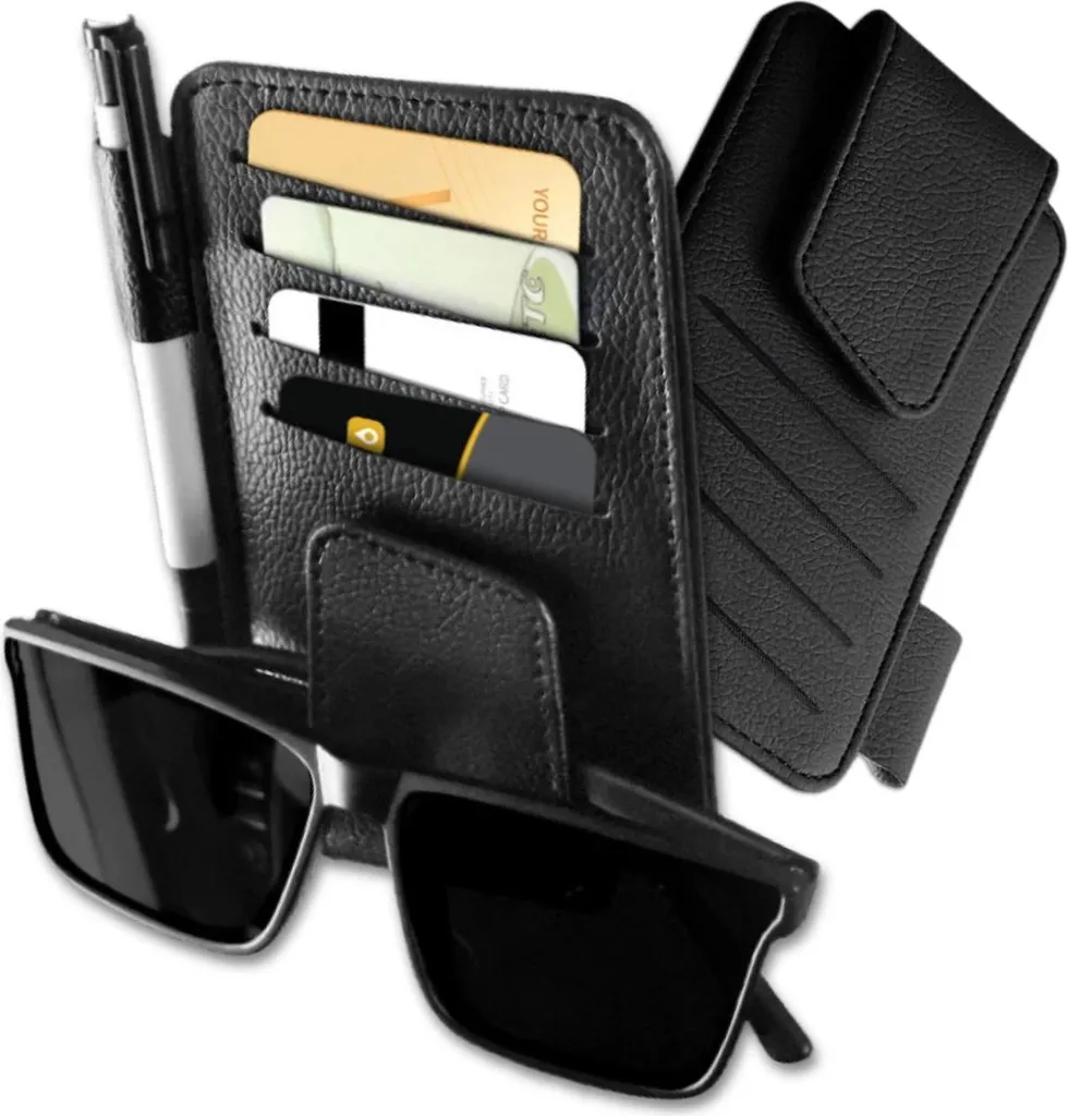 Organizer Auto Ecopelle Nero EDIBAZZAR | Mini Portaoggetti Compatto
