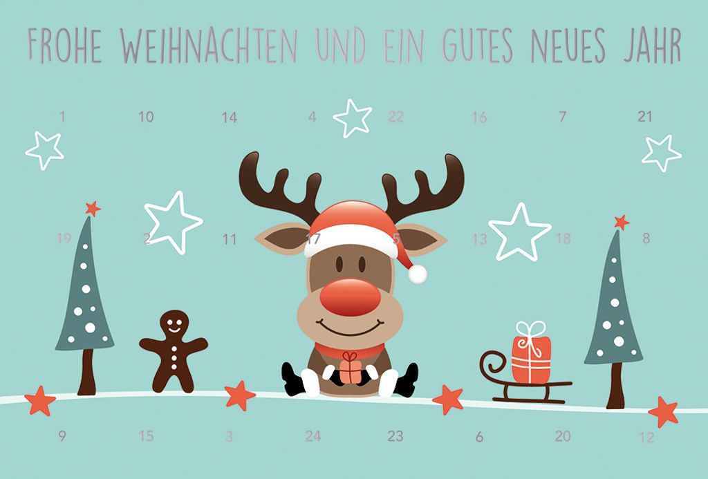 Advent - Glückwunschkarte im Format 11,5 x 17 cm mit Briefumschlag