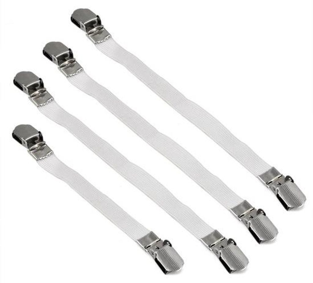 Elastische Strijkplank-Abdeckungen mit Clips x 4, Steife Befestigung, Handliche Zubehörteile