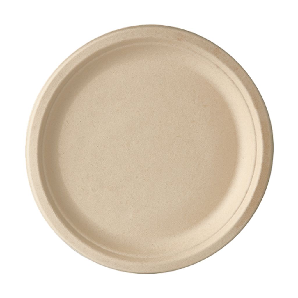 50 Papstar Teller, Zuckerrohr pure ungeteilt Ø 26 cm, 2 cm Produktbild 