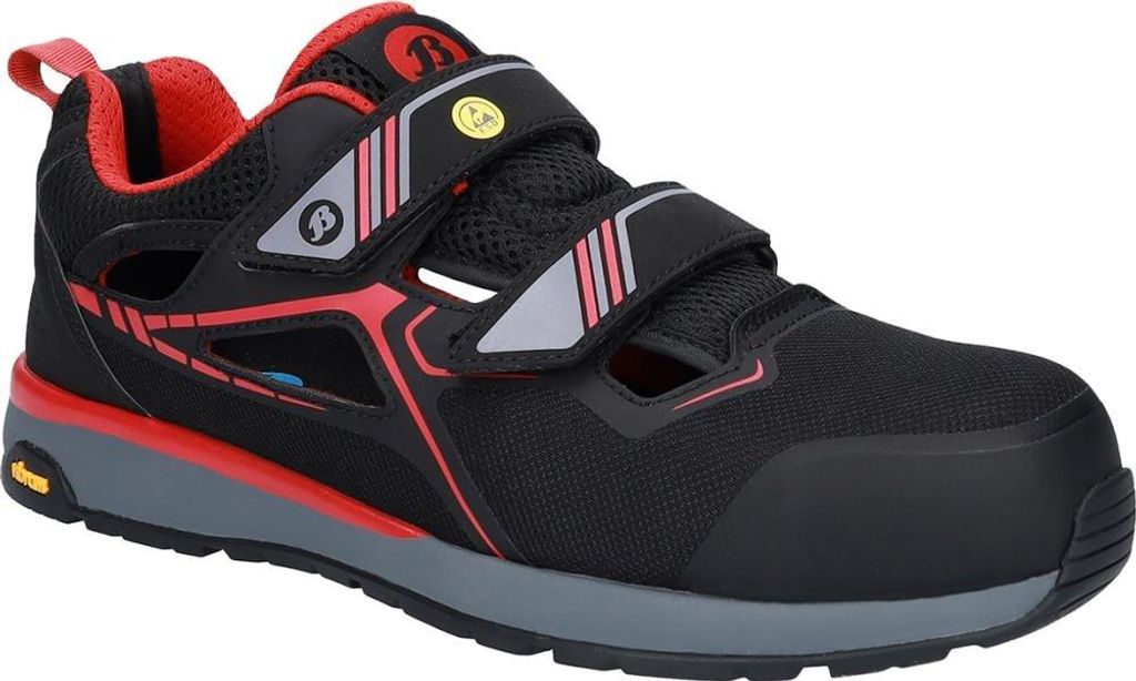 Bata Industrials Sicherheitshalbschuh Radiance Flow S1P ESD Gr. 39 schwarz/rot
