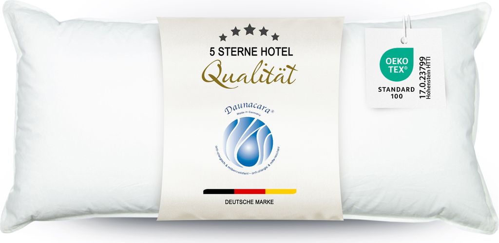 Daunenkissen aus 100% Daunen für Allergiker geeignet, 40x80 Produktbild 