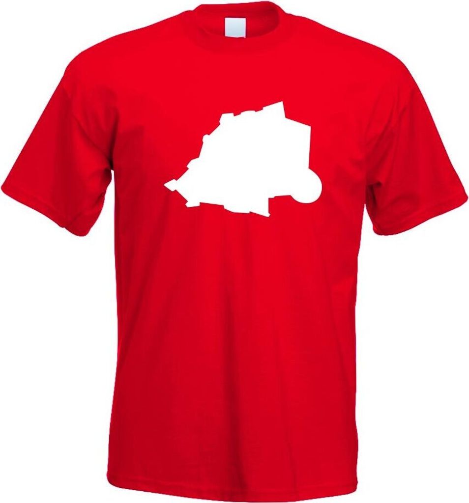 Kiwistar - T-Shirt - rot - Vatikanstadt Umriss Kontur Herren Funshirt Bedruckt Design Sprüche Spruch Motive - mit Motiv Bedruckt - Funshirt Design...