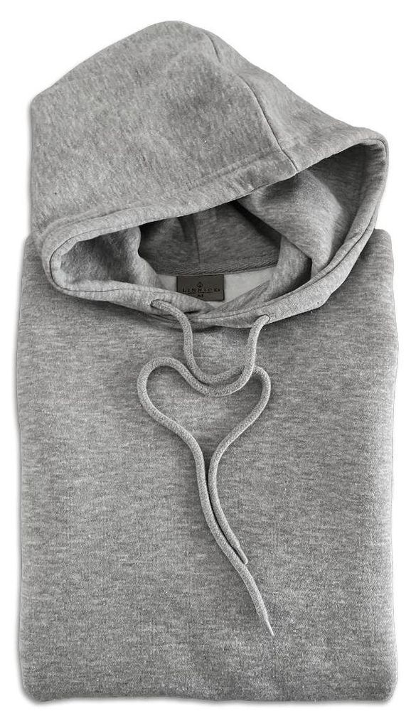 LINNICK Uni Kapuzenpullover – Grau – Größe XXL – weicher Fleece – Känguru-Tasche