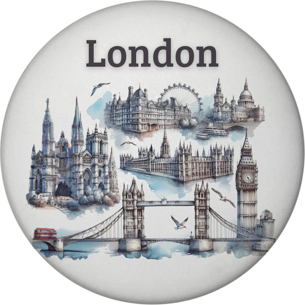 Skyline London Magnet rund Produktbild 