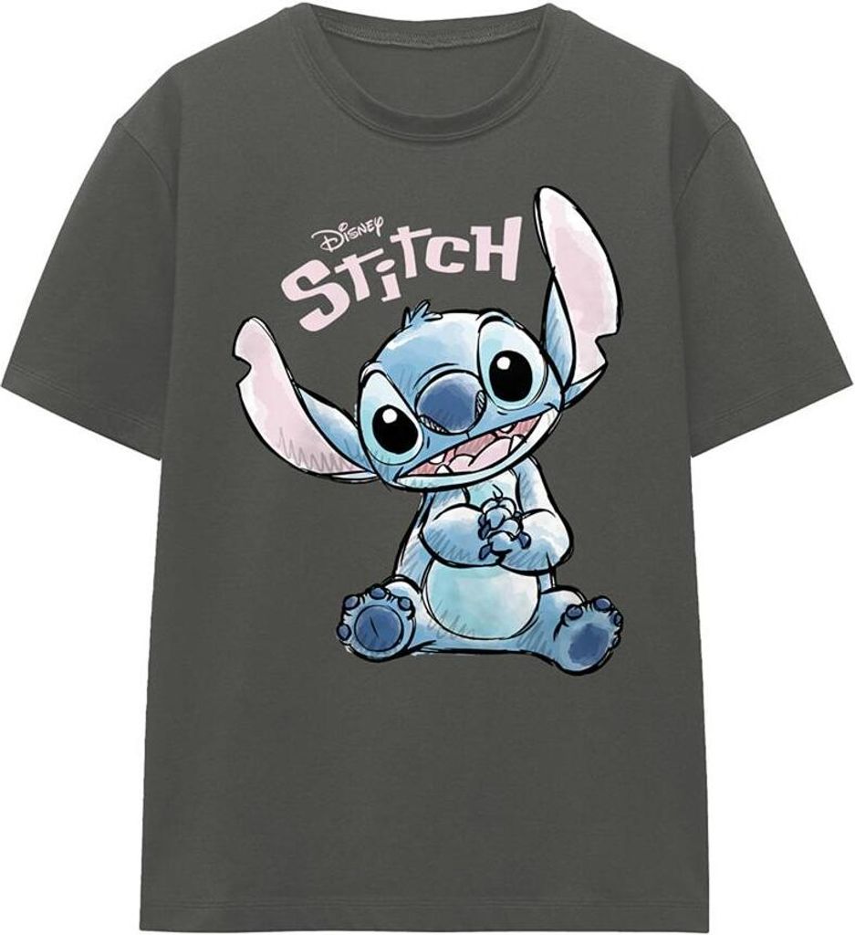 Lilo & Stitch - "Colour Me Happy" T-Shirt für Damen TV19807 (XXL) (Holzkohle)
