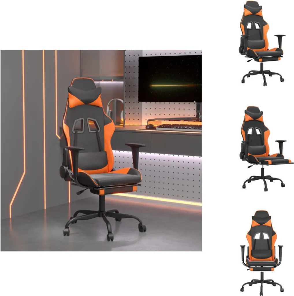 Offerta Sedia Gaming vidaXL con Massaggio - Poggiapiedi Ecopelle