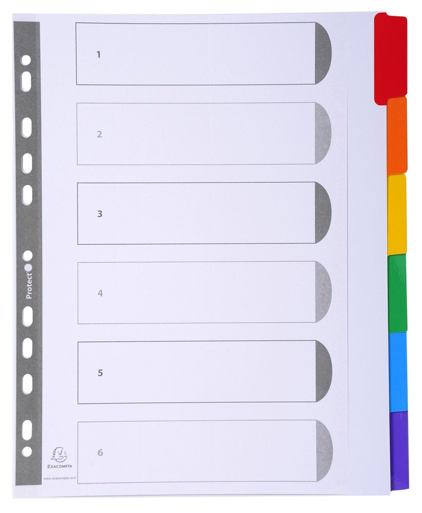 Exacompta 4306E Register 6 Taben Manila DIN A4