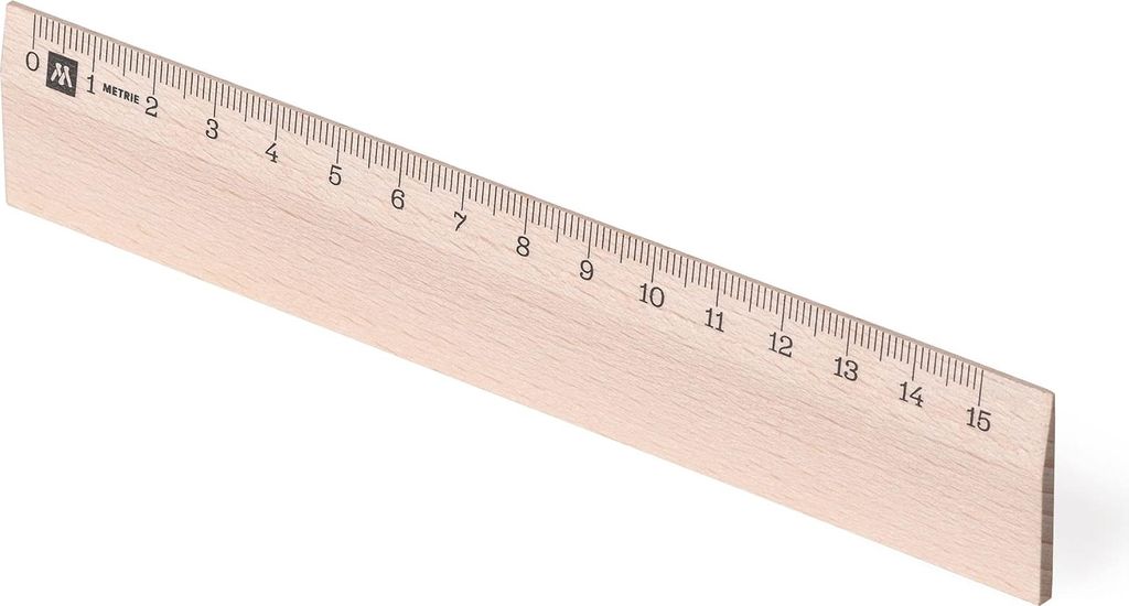 Metrie | Scholar-M15, Dřevěné pravítko | 15 cm Obrázek produktu 