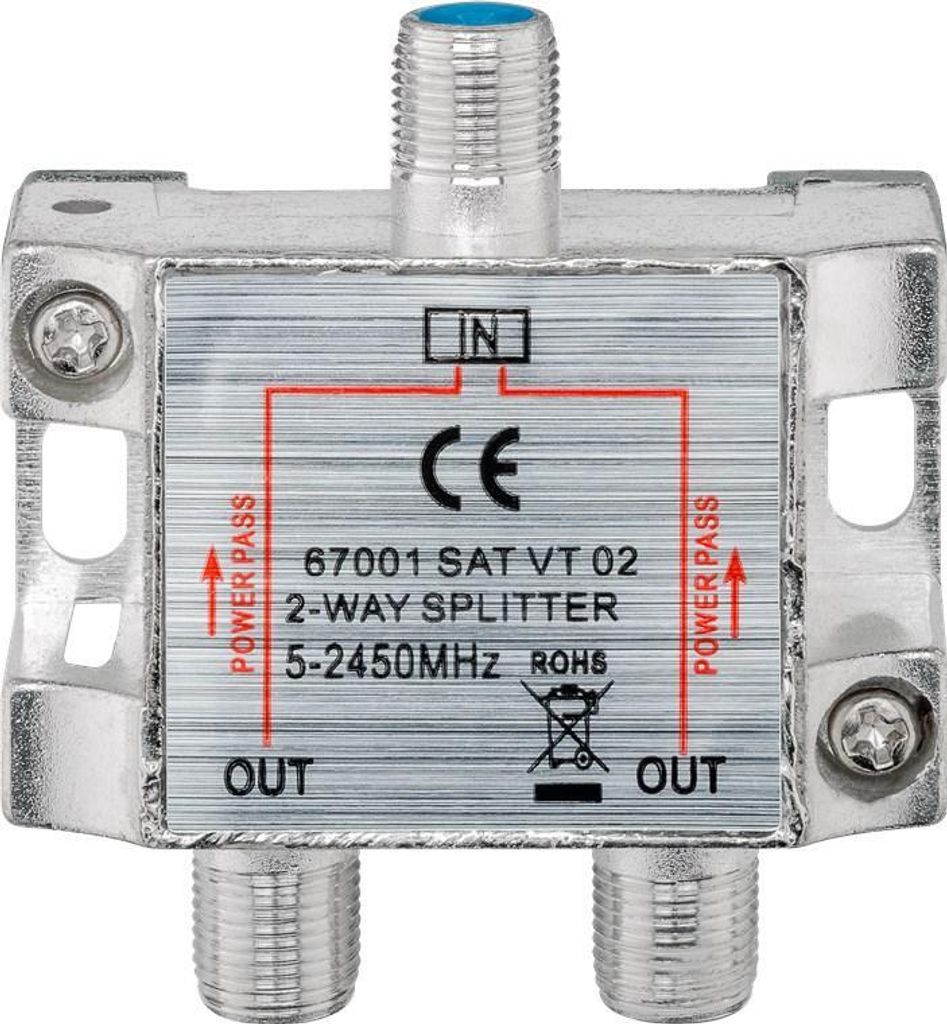Sat-Verteiler 2-fach5-2450 MHz - digital-taugl Produktbild 5