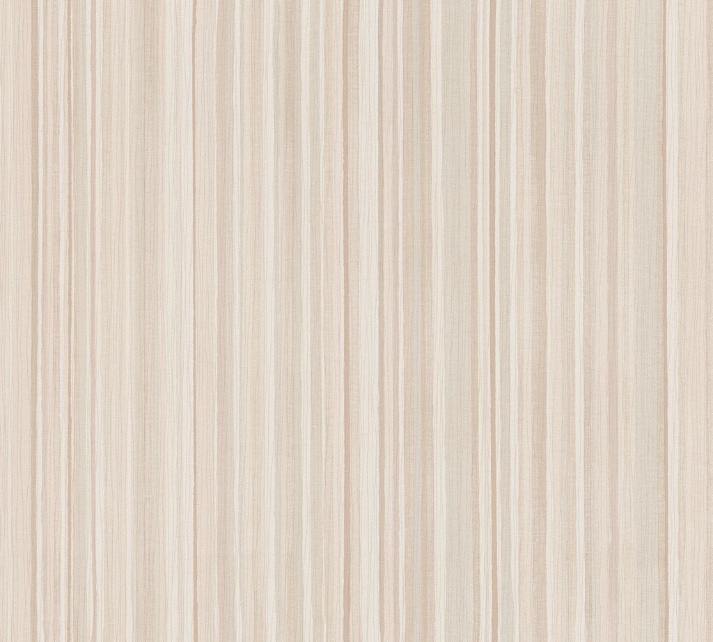 A.S. Création Streifentapete Attractive gestreifte Tapete Vliestapete beige grau weiß 10,05 m x 0,53 m