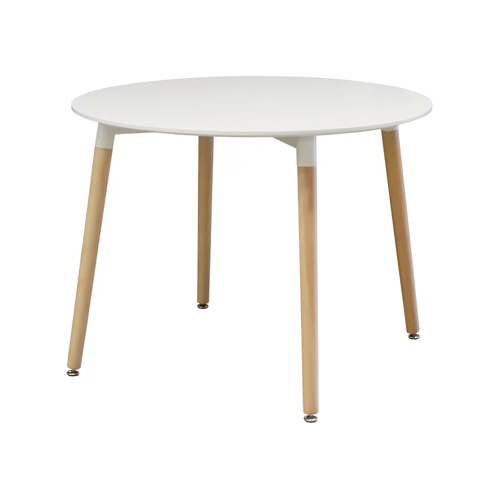 Table de salle à manger diamètre 100 cm ONE blanc design scandinave