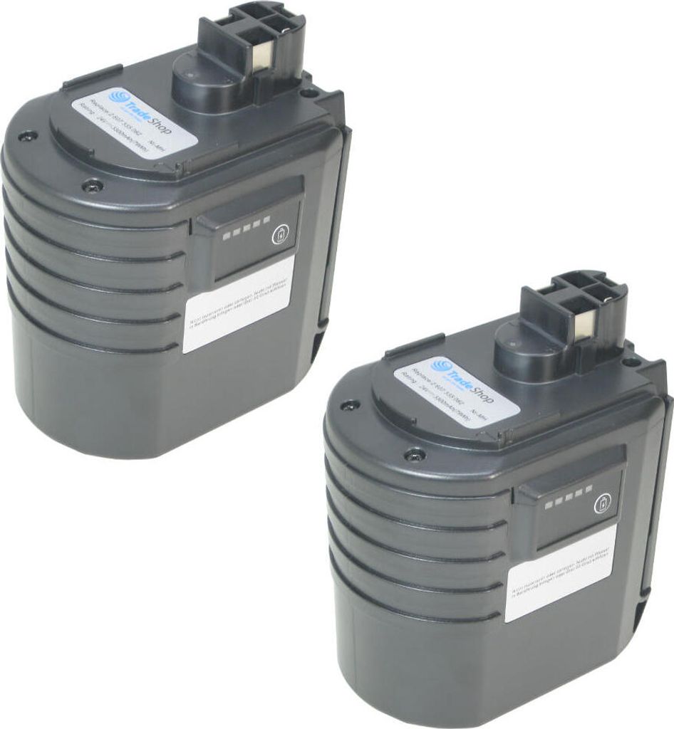 2x Trade-Shop Premium Ni-MH Akku 24V 3300mAh für BOSCH 11225VSR GBH 24VFR GBH 24VRE 0 611 225 703 0 611 260 539 BTI BHE 24VRE WÜRTH ABH 20 SLE 07...