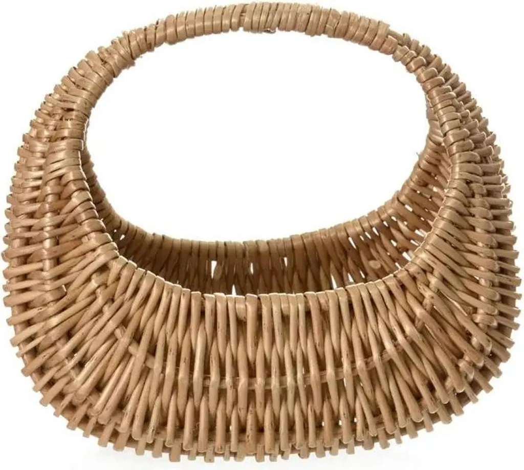 Panier en Osier Naturel Tressé à la Main, Design Ovale Egmont Toys