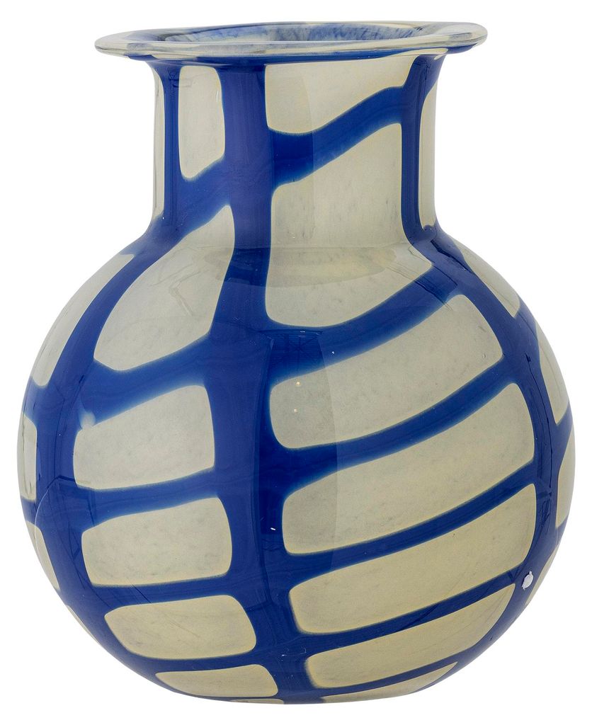 Kiran Vase, Blue, Glas
