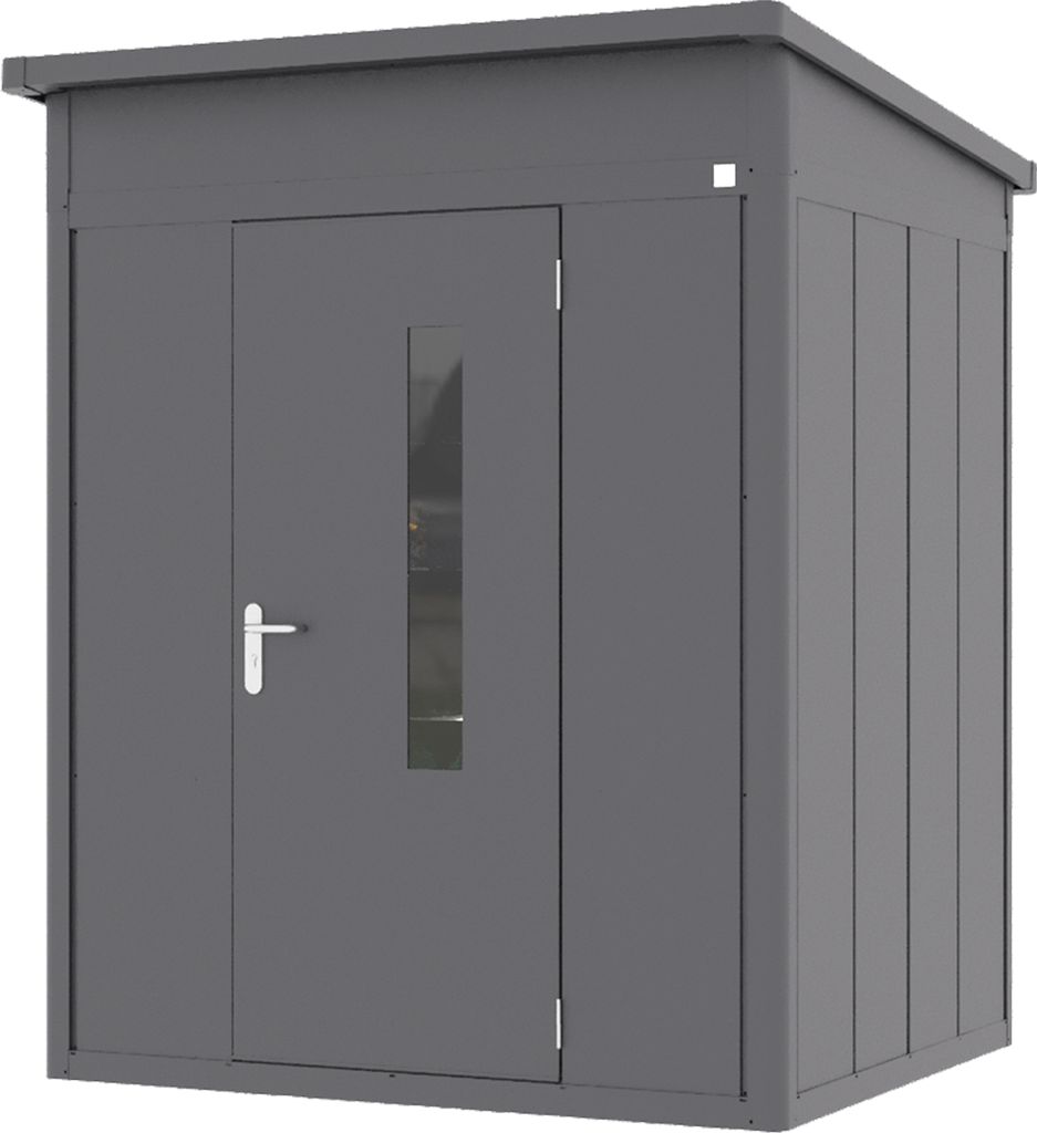 GFP Primeyard Gerätehaus Metall Gartenhaus 180x158x231 cm Geräteschuppen Pultdach anthrazit