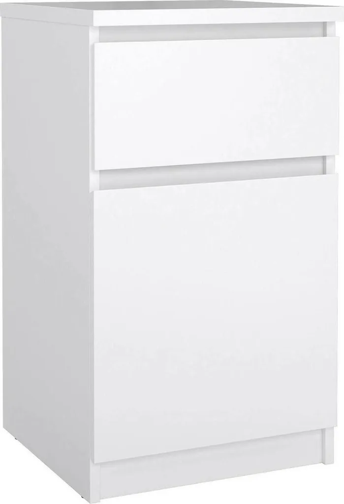 Petite table de nuit pour chambre d'adulte Dauphins blanche laquée