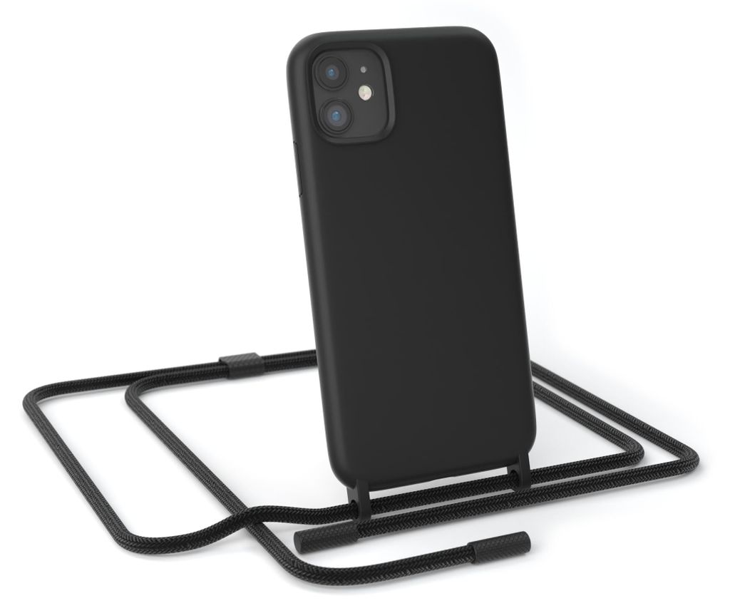 EAZY CASE Handykette Silikon Premium kompatibel mit Apple iPhone 11 Handyhülle mit Umhängeband, Handykordel mit Schutzhülle, Silikonhülle, Hül...