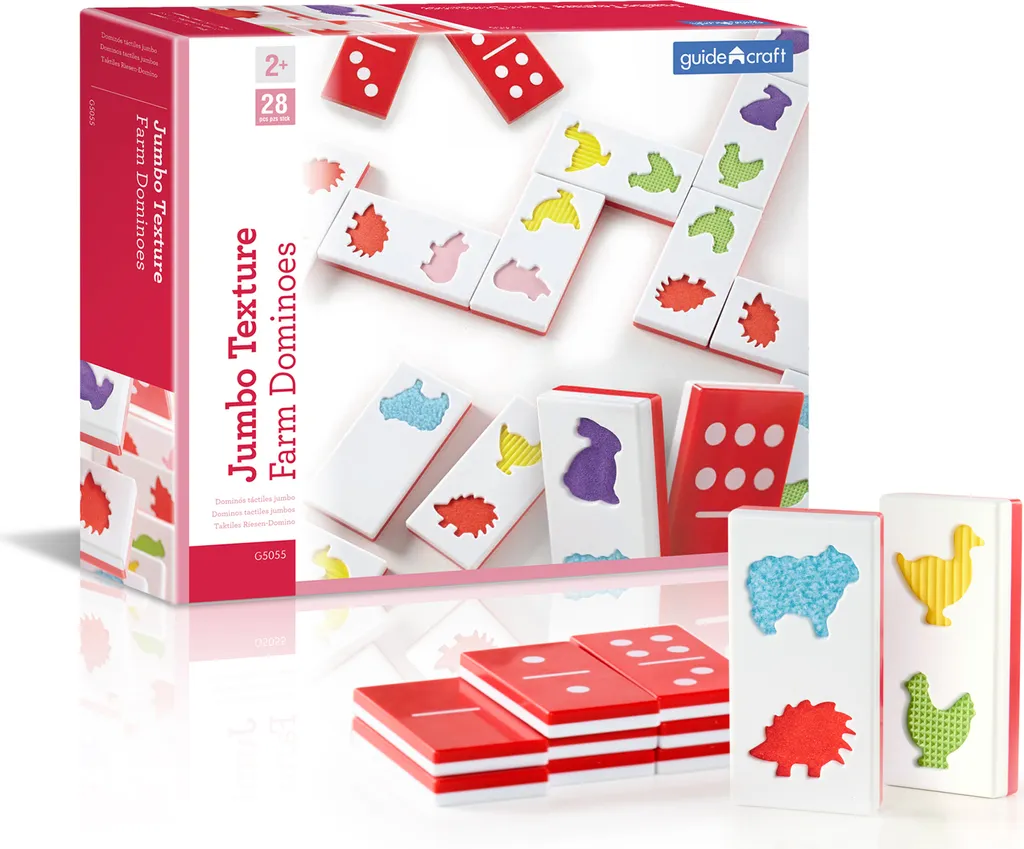 Dominos tactiles Ferme 28 pièces pour développer la concentration enfant