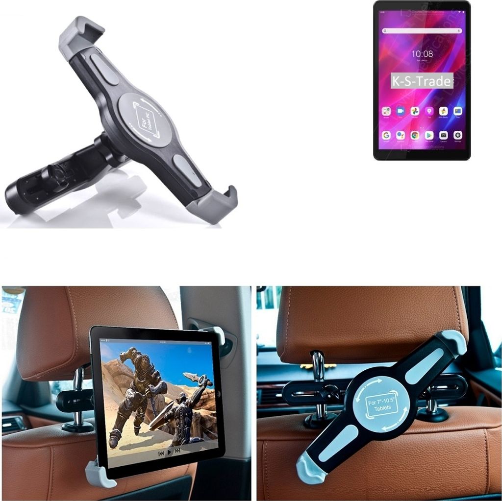 K-S-Trade Tablethalterung kompatibel mit Lenovo Tab M7 (3rd Gen) KFZ Kopfstützen Halterung 360° Auto Sitzhalterung Headrest Holder Halter Tablet PC