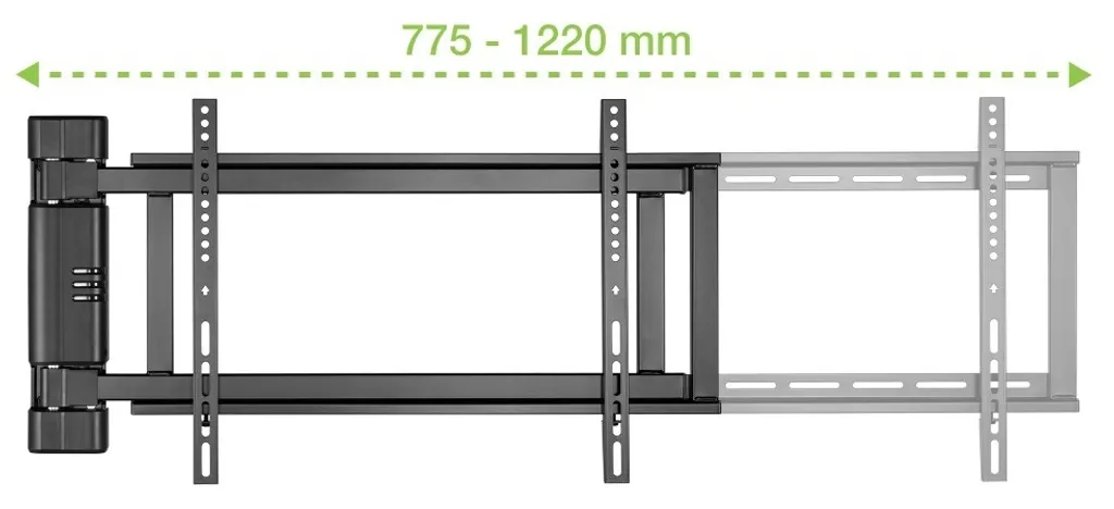 Support TV Mural Fixe pour Écrans LED et LCD jusqu'à 75 Pouces Techly