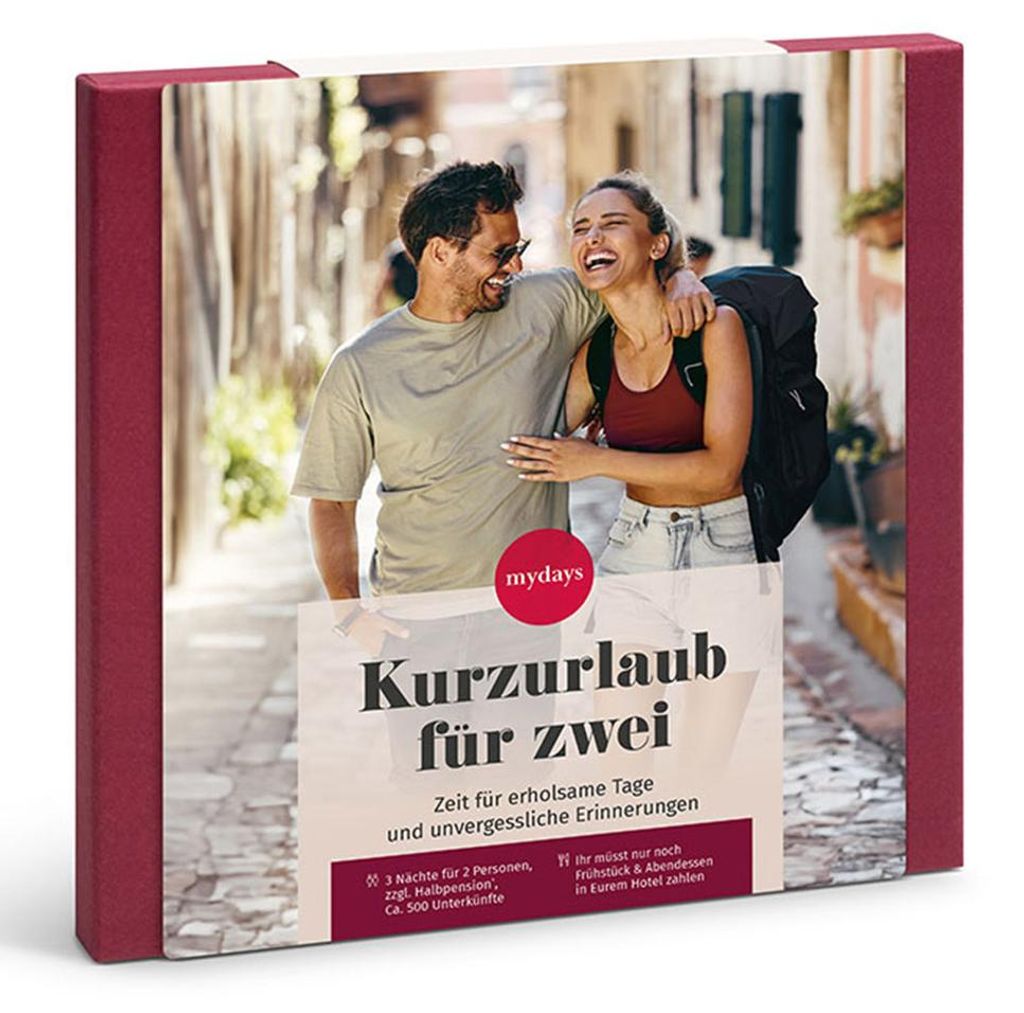 mydays Geschenkbox Kurzurlaub für Zwei; Erlebnis Produktbild 