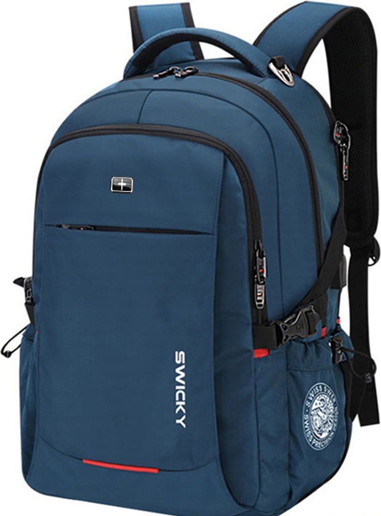 Laptoprucksack Reiserucksack(Blau),großer Anti-Diebstahl Rucksack für Männer und Frauen mit USB-Ladeanschluss,bestes Geschenk für Jungen, Mädchen
