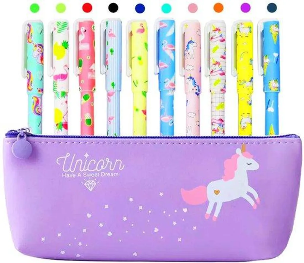 Crayons licorne violets avec mine HB résistante pour enfants, 10 pièces