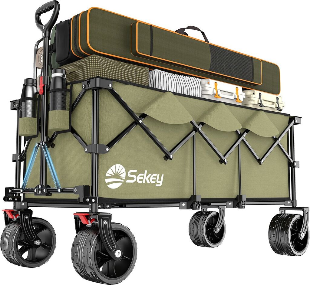 Sekey XXXL Bollerwagen Faltbar 300L 200KG Transportwagen Produktbild 