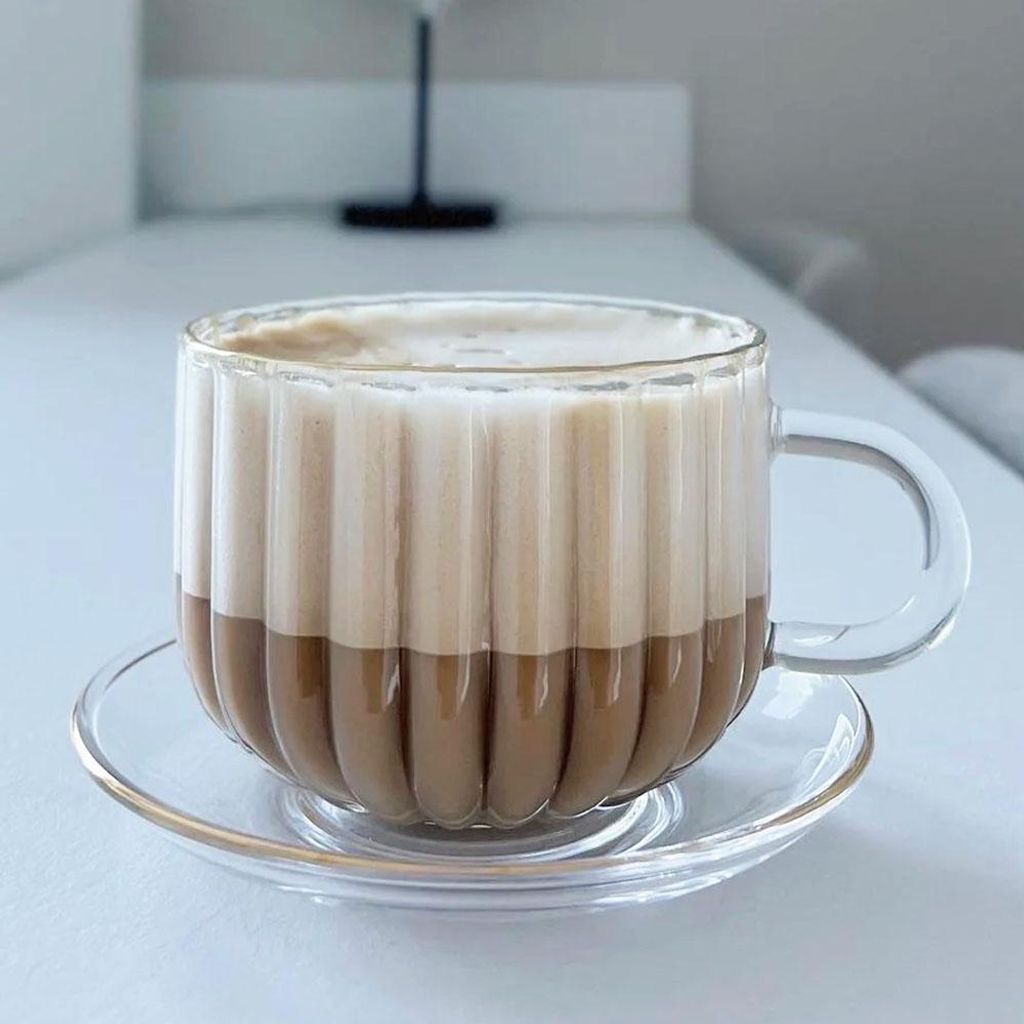 Tasse mit Untertasse Pudding Cup - Mit Goldrand
