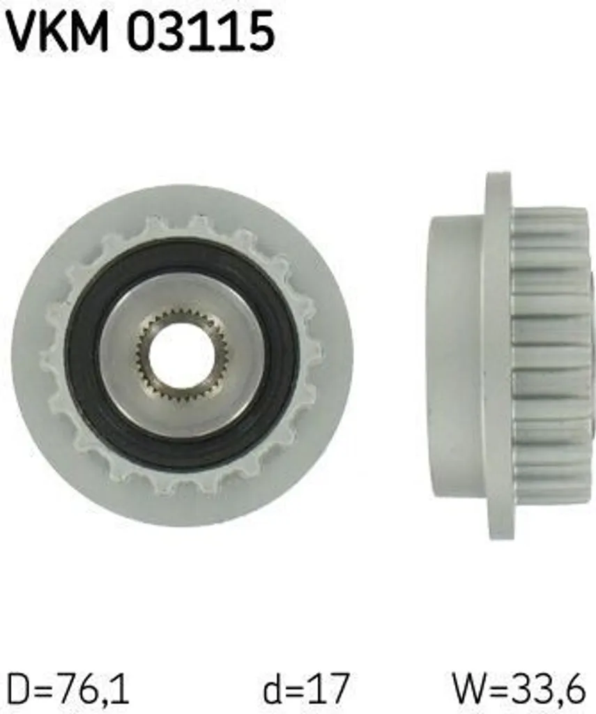Ruota Libera Alternatore SKF VKM 03115 | Ricambio VW 070903201C Premium