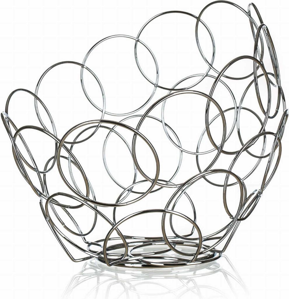 Obstkorb, moderner Drahtkorb für Vorspeisen Vanity 24x27 cm