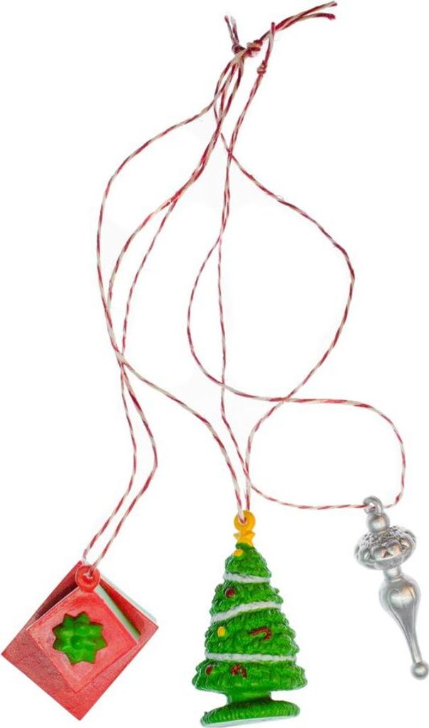 3 x Weihnachtsbaumanhänger Geschenk Stab Weihnachtsbaum Xmas Baumschmuck
