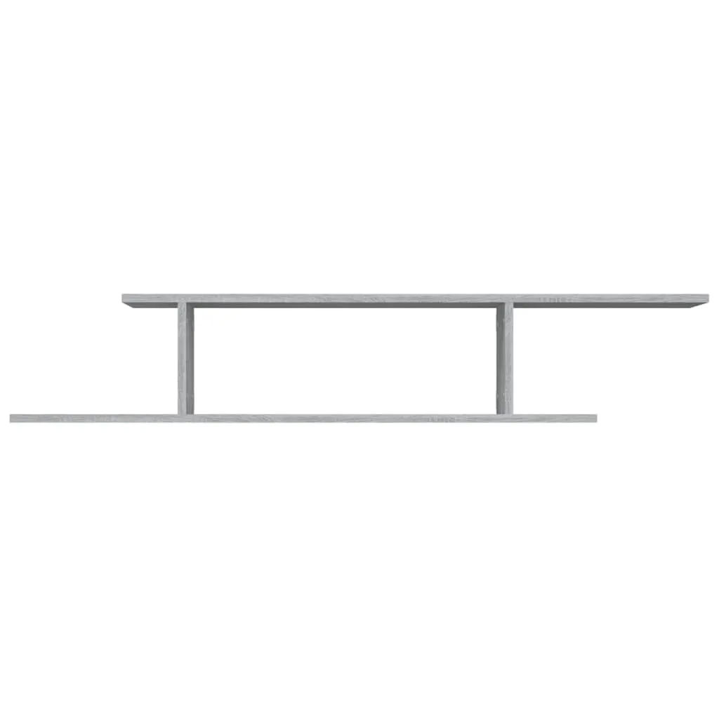 SYFAX Scaffale TV Parete Grigio Sonoma 125cm Legno Multistrato - 4