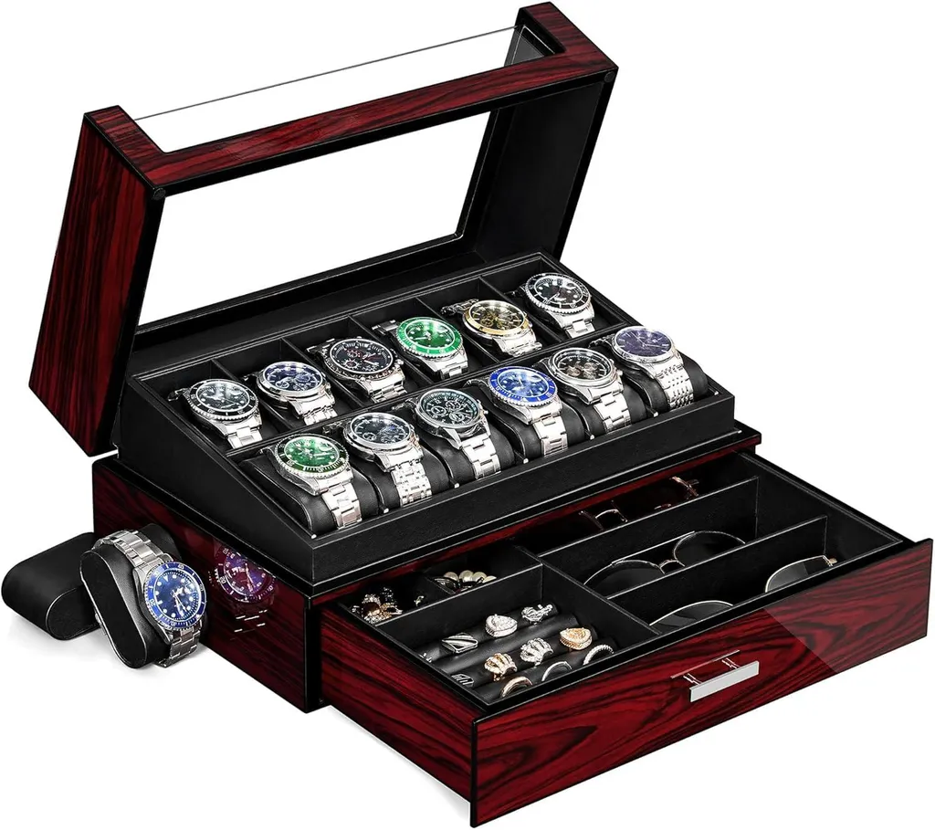 Coffret à montres de luxe pour homme, idéal pour ranger 12 montres