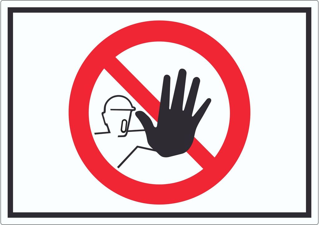 Privat Betreten verboten Symbol Aufkleber A8 (52x74mm)