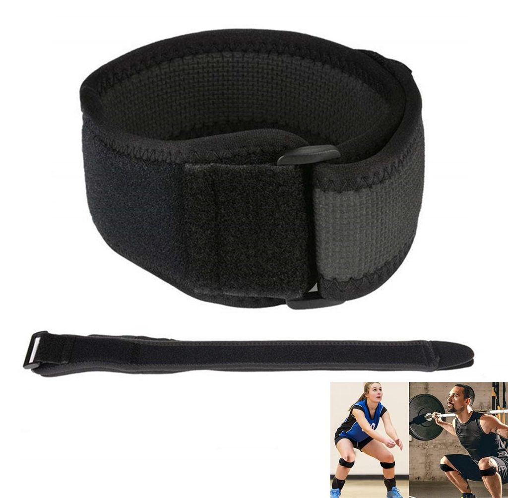 Patellasehnenband Kniebandage, verstellbare Patella Bandage zur Stabilisierung der Kniescheibe, rutschfest & atmungsaktiv für Sport