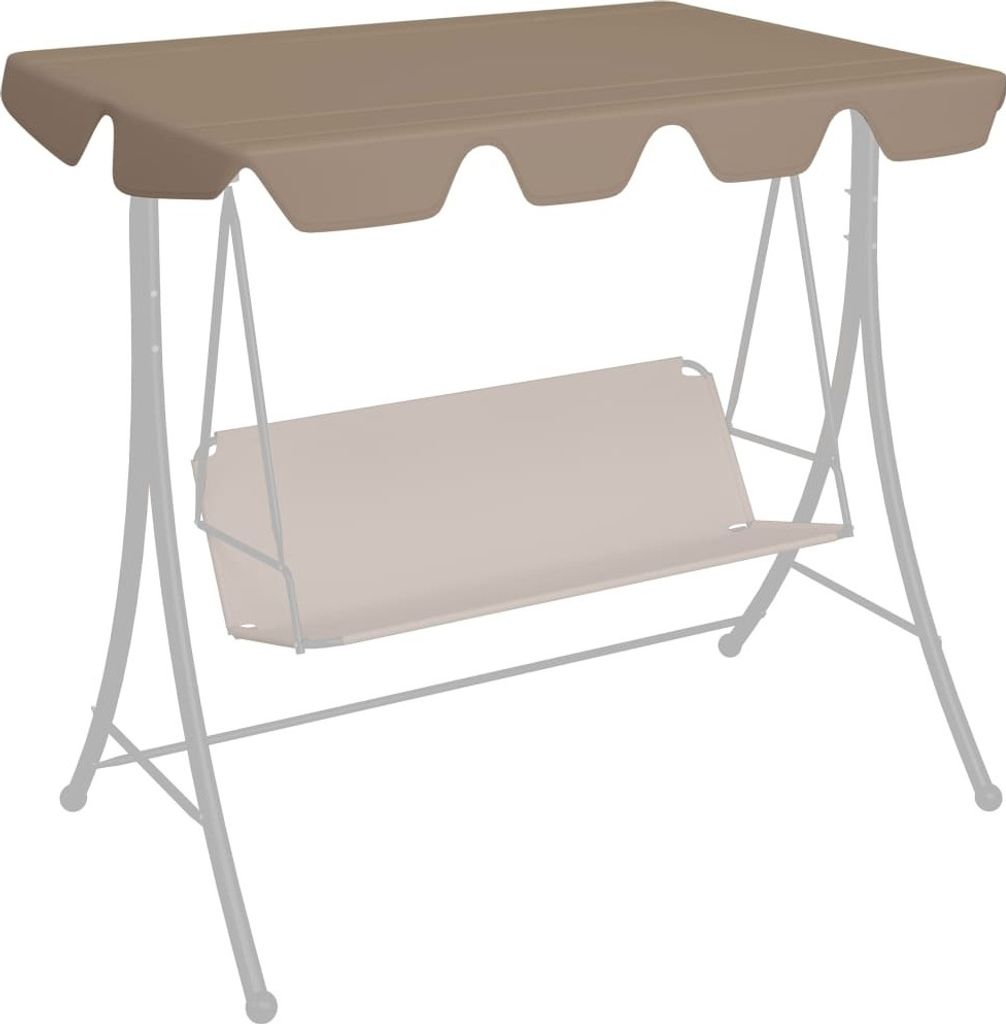Ersatzdach für Hollywoodschaukel Taupe 188/168x110/145 cm , Pavillon Dächer und -Seitenteile Design 2024