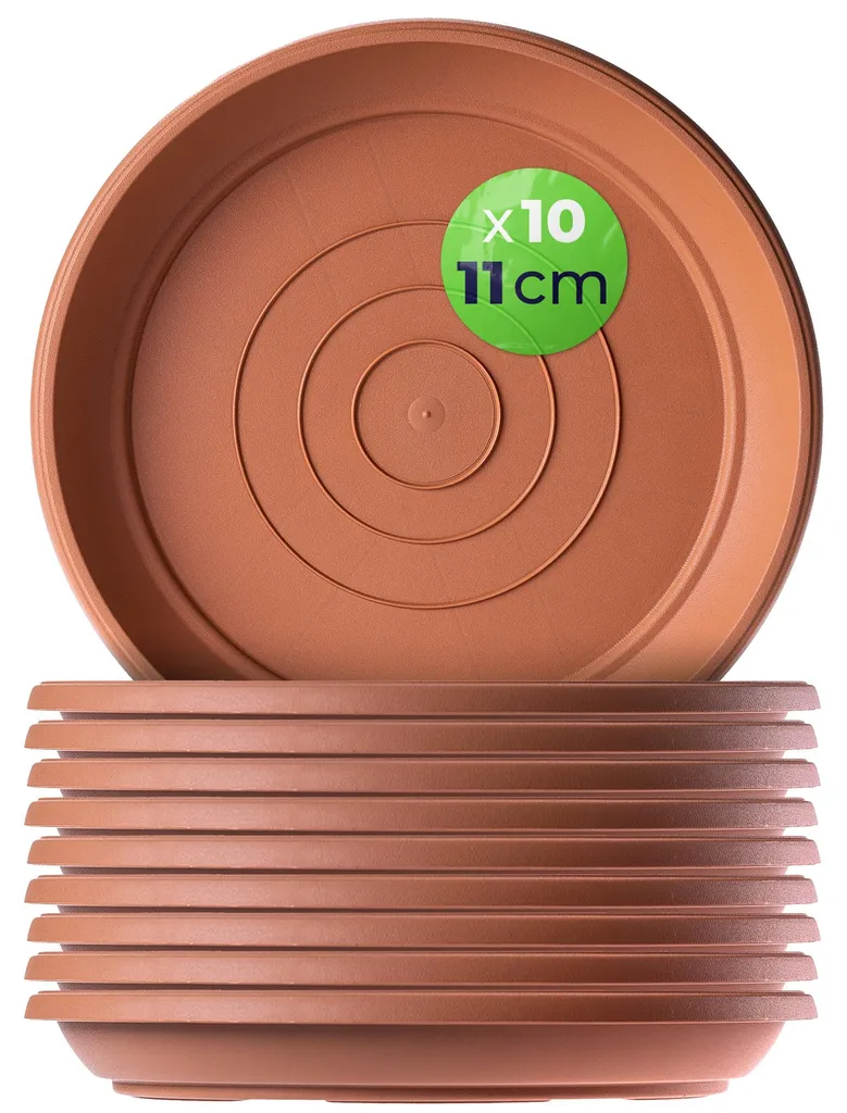 Évitez les Taches d'Eau : Lot 10 Soucoupes 11 cm Étanches pour Pots de Fleurs