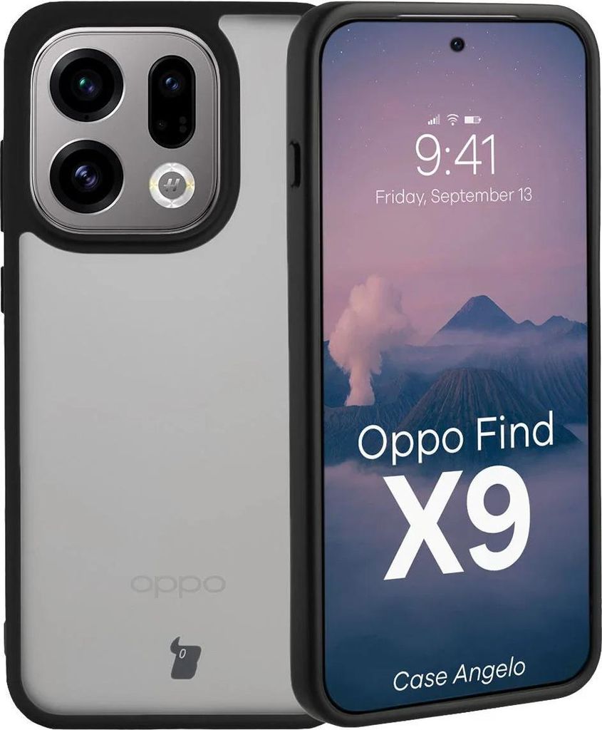 Handyhülle für Oppo Find X9, Bizon Case Angelo, Getönte mit schwarzem Rahmen