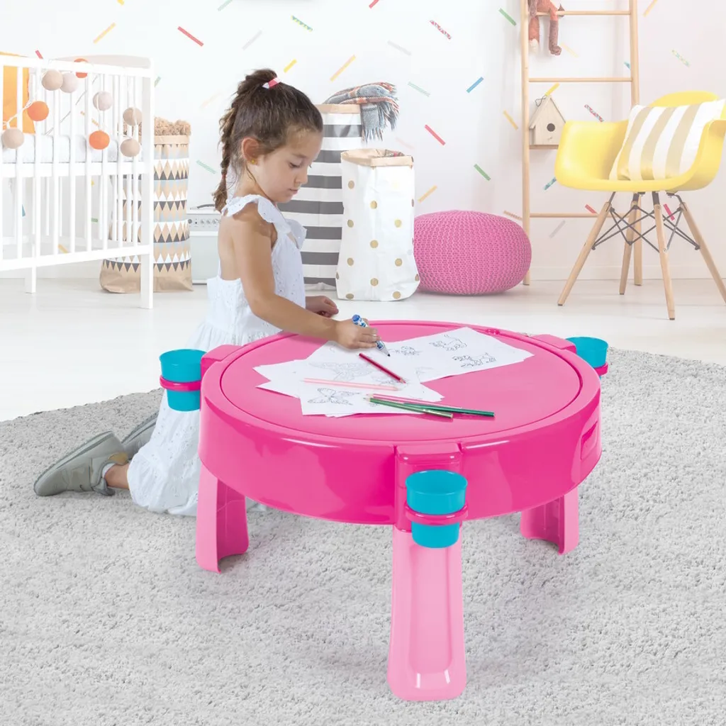Table d'Activité Licorne Rose Ergonomique Dolu - Plateau Multi-Usage